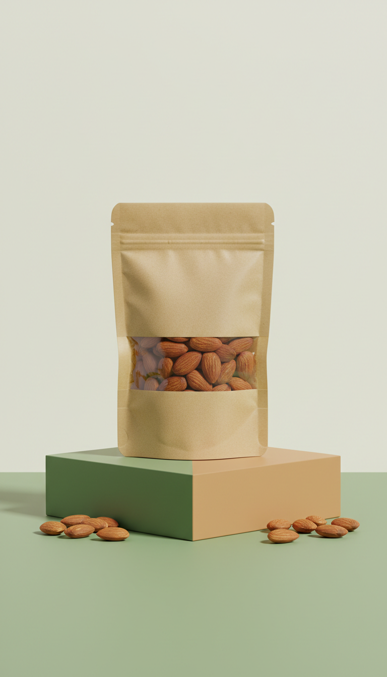 Almendras naturales en bolsa kraft
