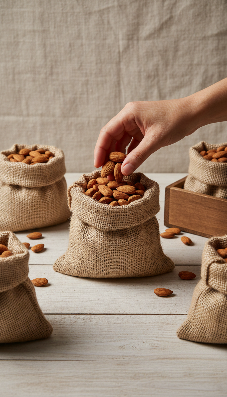 Bolsa pequeña de almendra con piel