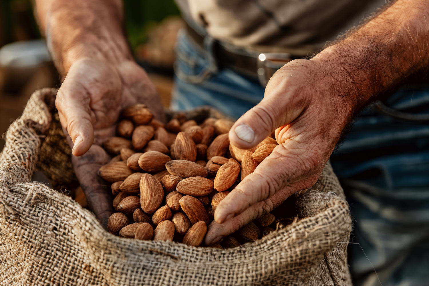producción y recolección de almendras en valencia
