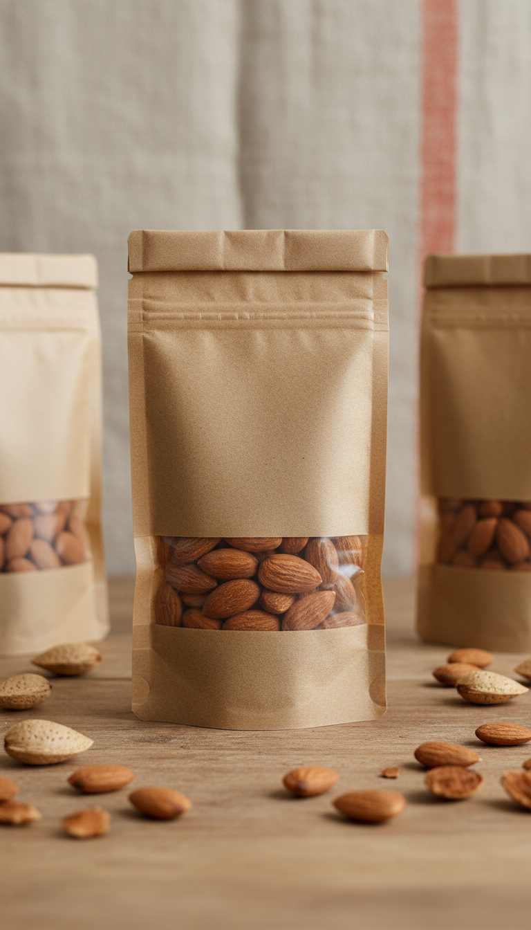 Almendra natural entera en bolsa