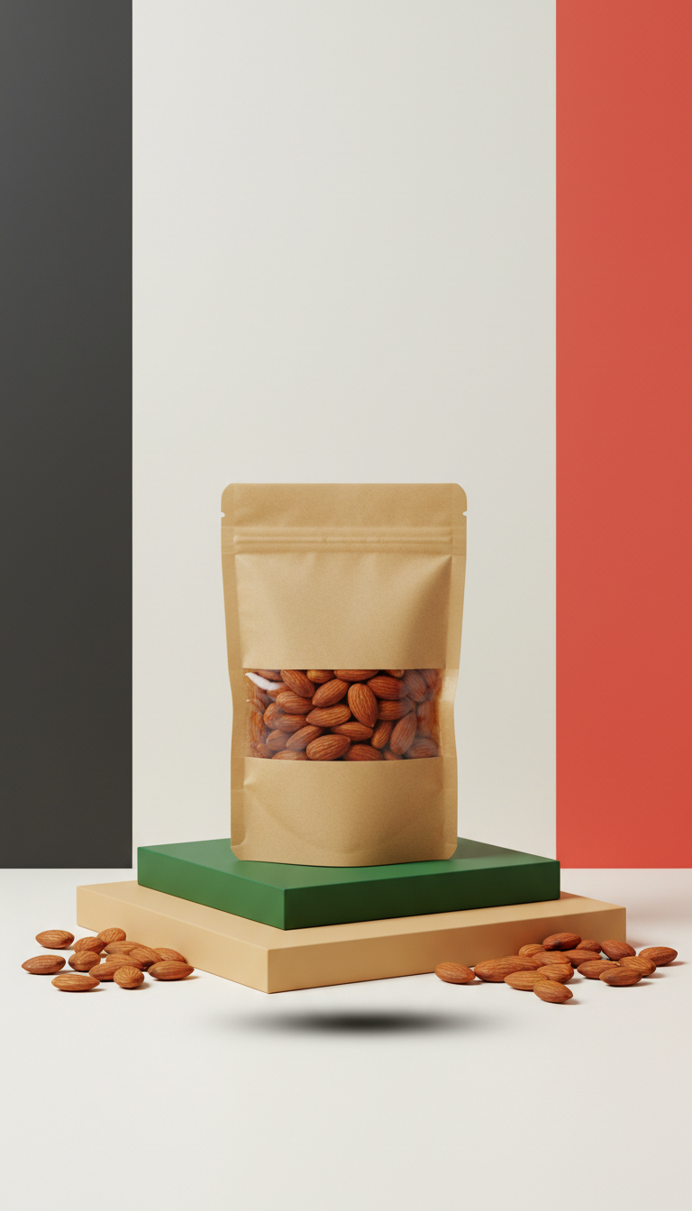 Almendras tostadas en bolsa kraft