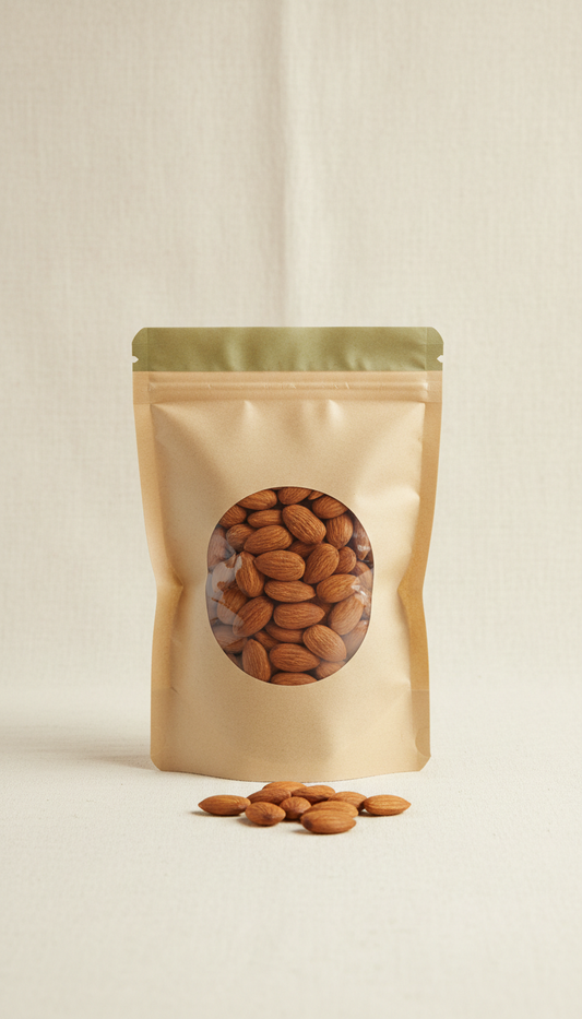 Almendras sin tostar, bolsa resellable
